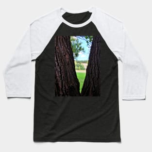 Looking at the River from in between the Trees Baseball T-Shirt